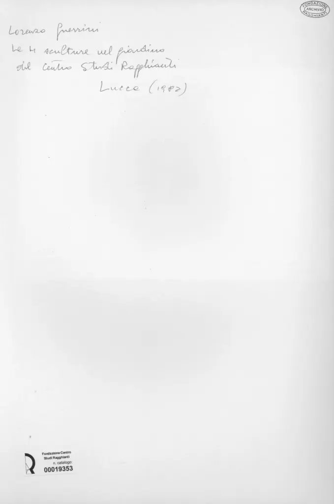 Anonimo , Guerrini, Lorenzo - sec. XX - Le 4 sculture , retro