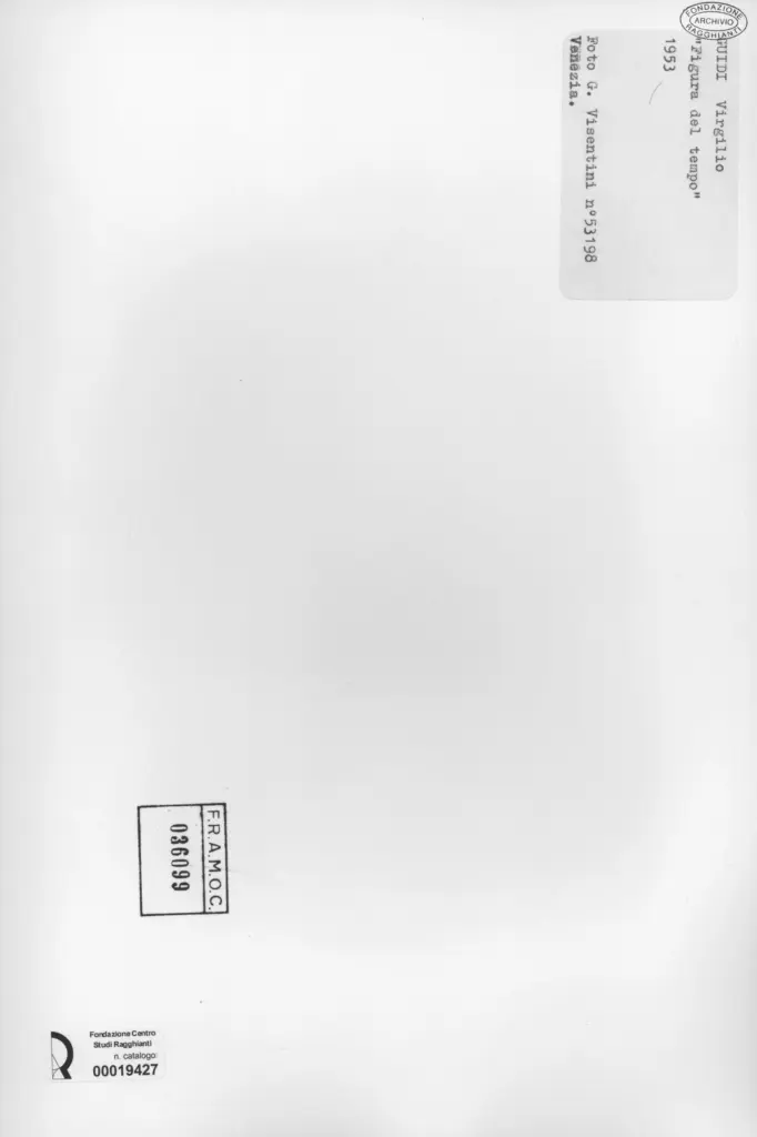 Visentini, Guglielmo , Guidi, Virgilio - sec. XX - Figura del tempo , retro