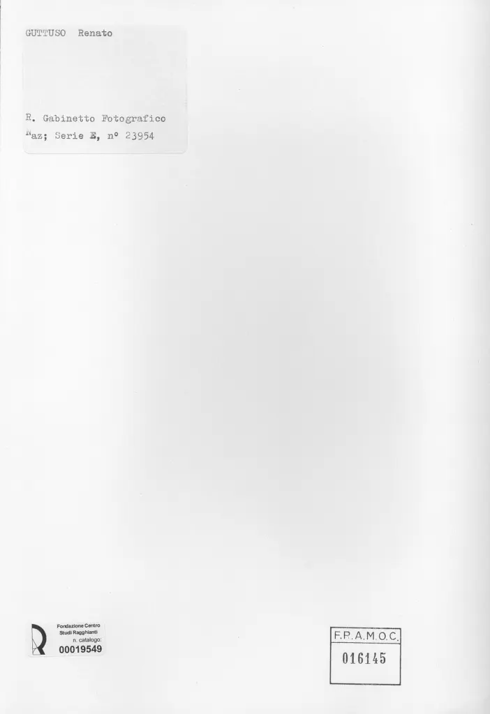 Istituto Centrale per il Catalogo e la Documentazione: Fototeca Nazionale , retro