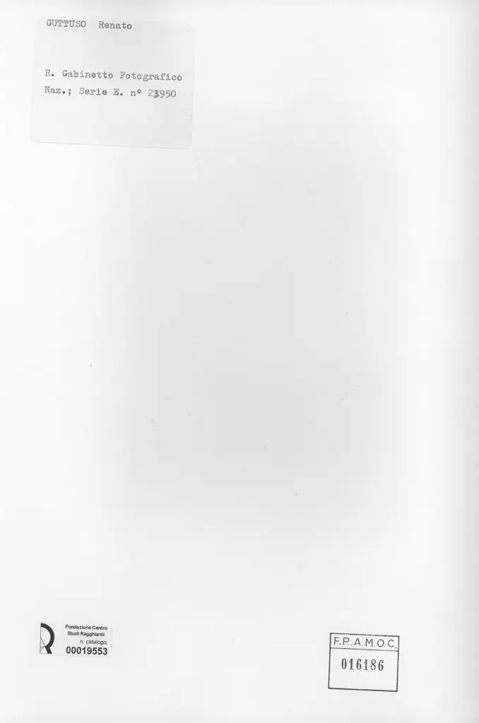 Istituto Centrale per il Catalogo e la Documentazione: Fototeca Nazionale , retro