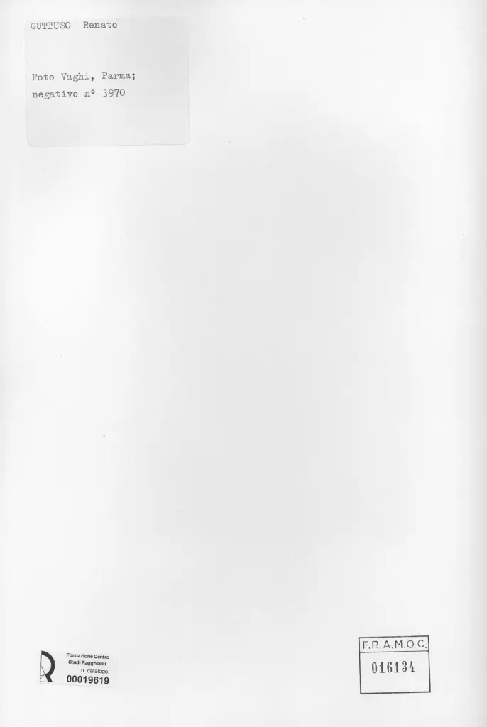 Vaghi, Luigi , Guttuso, - - , retro