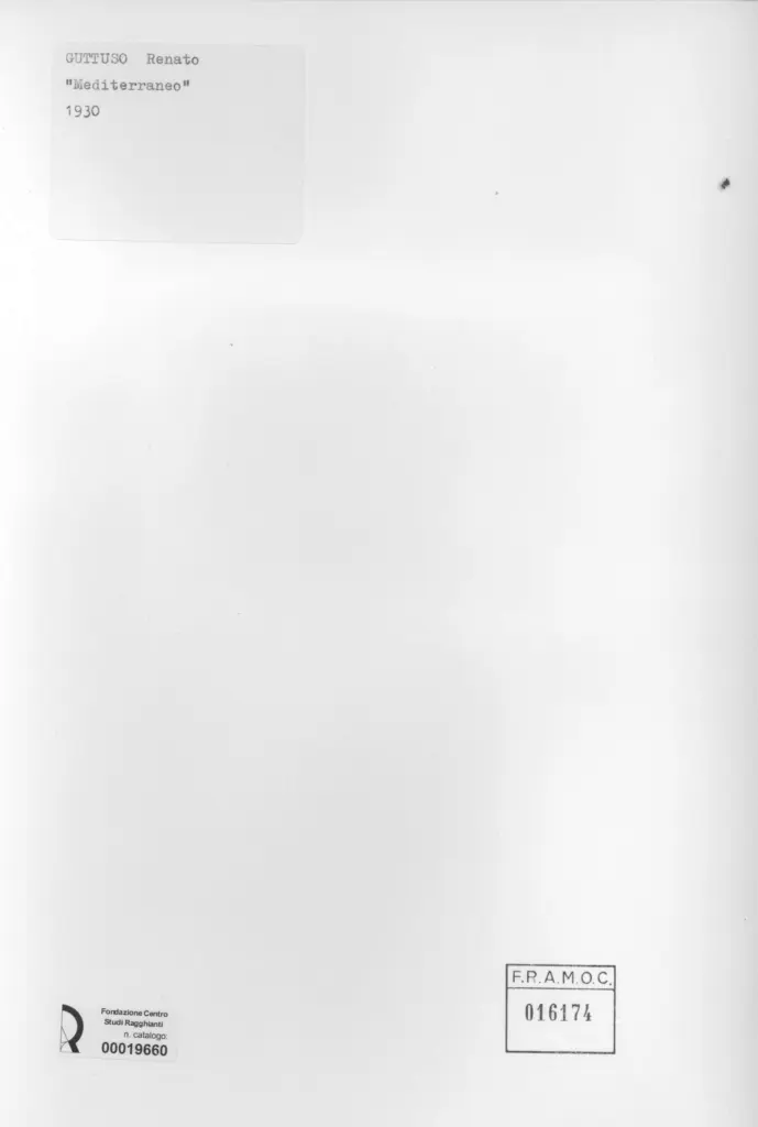 Guttuso, Renato - sec. XX - , retro