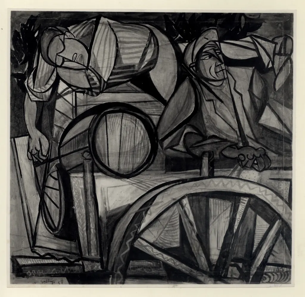 Guttuso, Renato , Carrettieri di notte