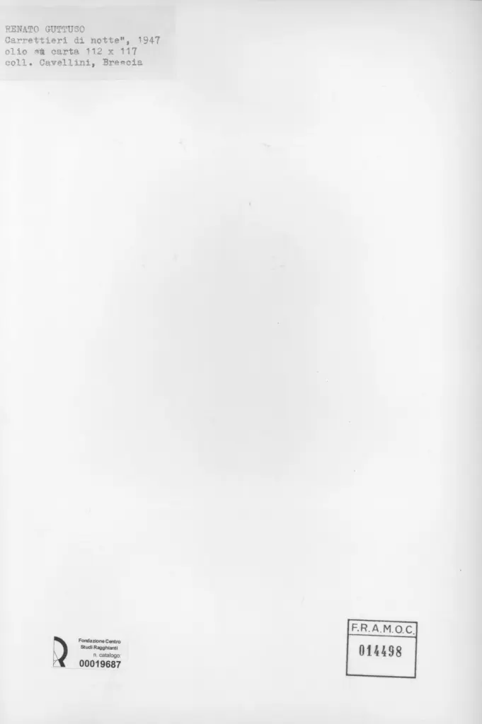 Guttuso, Renato - sec. XX - , retro