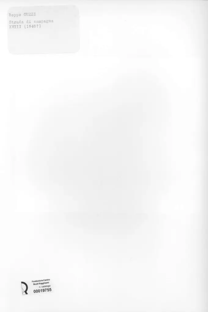 Anonimo , Guzzi, Beppe - sec. XX - Strada di campagna , retro