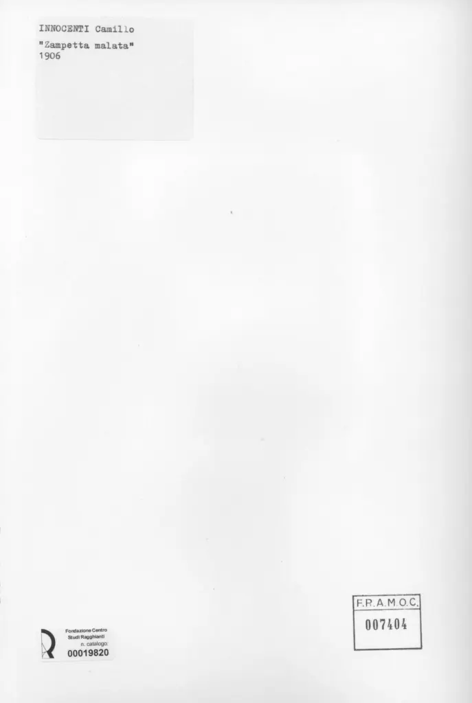 Innocenti, Camillo - sec. XX , retro