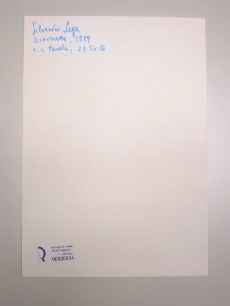 Anonimo , Lega, Silvestro - sec. XIX - , retro