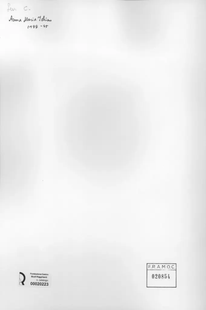 Anonimo, Anonimo , retro