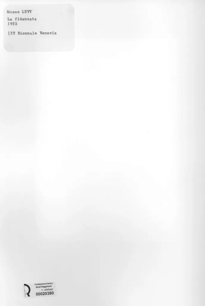 Anonimo , Levy, Moses - sec. XX - La fidanzata , retro