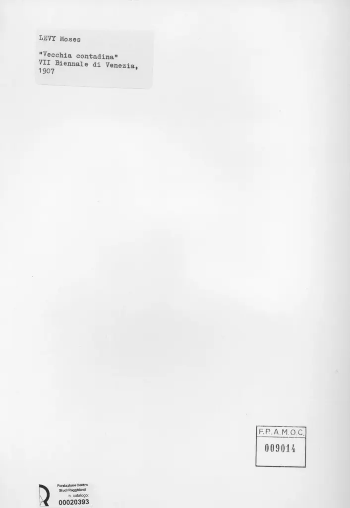 Anonimo , Levy, Moses - sec. XX - Vecchia contadina , retro
