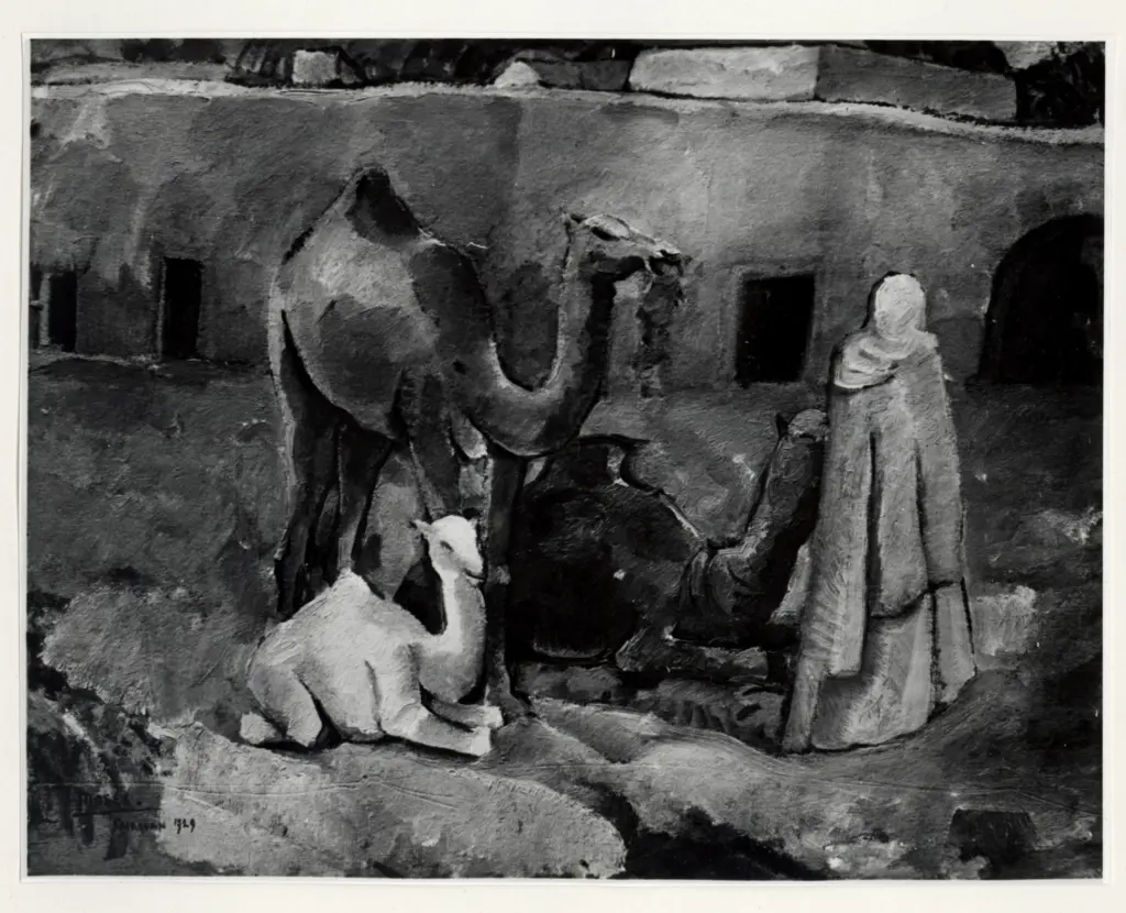 Anonimo , Levy, Moses - sec. XX - Cammelli in riposo , fronte