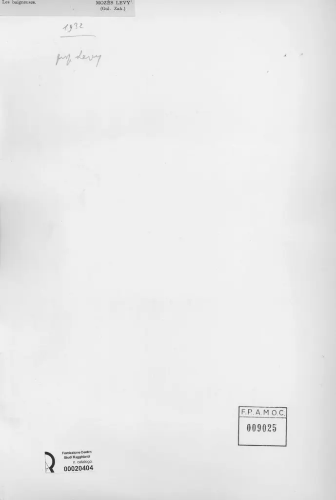 Anonimo , Levy, Moses - sec. XX - Les baigneuses , retro