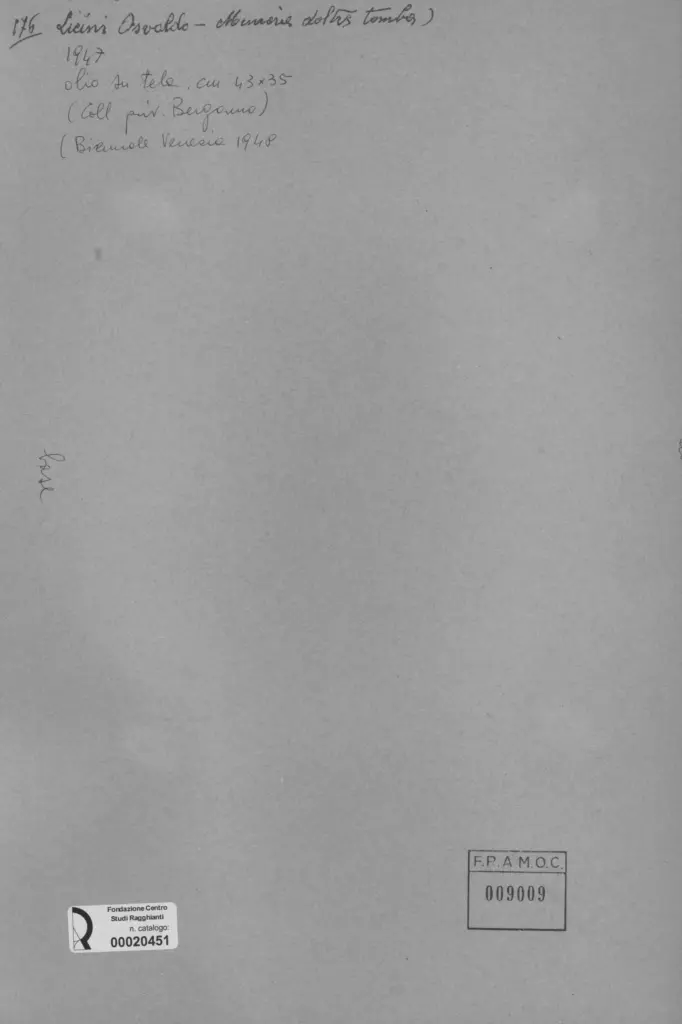 Anonimo , Licini, Osvaldo - sec. XX -