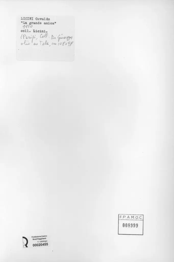 Anonimo , Licini, Osvaldo - sec. XX - La grande amica , retro