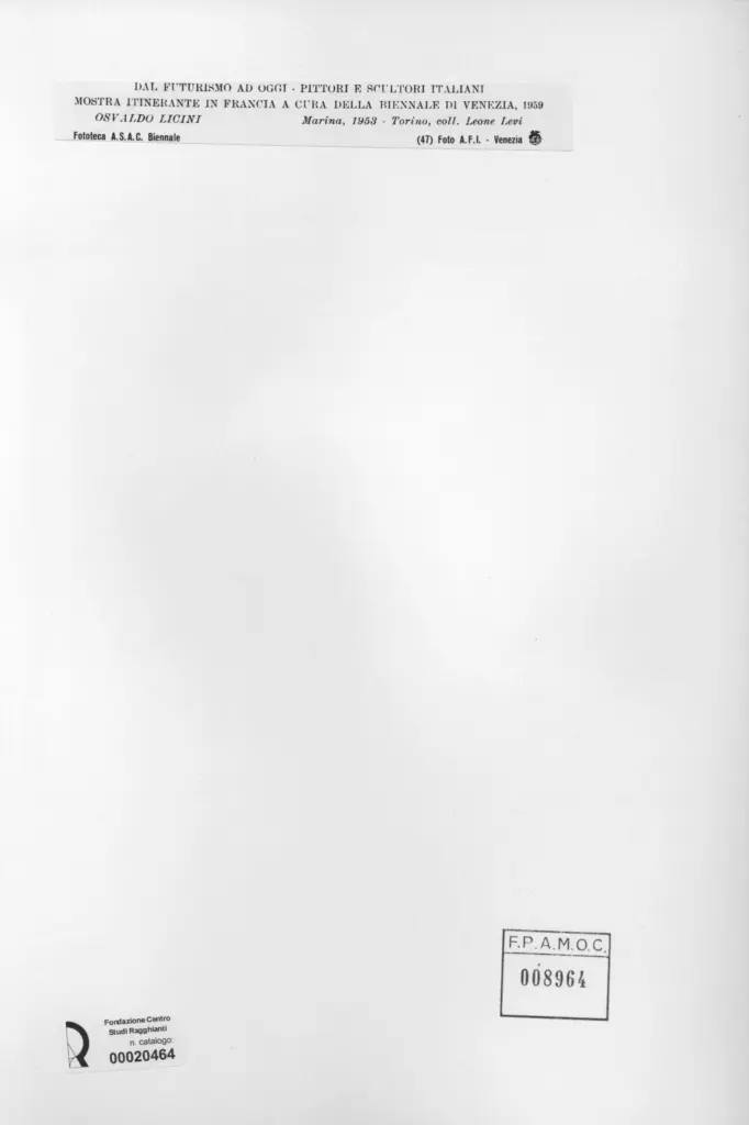 Anonimo , Licini, Osvaldo - sec. XX - Marina , retro