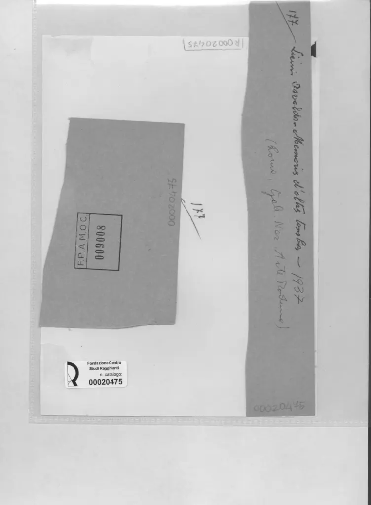 Anonimo, Anonimo , Licini, Osvaldo - sec. XX - Memorie d'oltretomba , retro