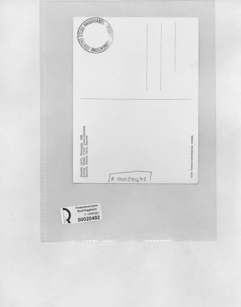 Anonimo , Licini, Osvaldo - sec. XX , retro