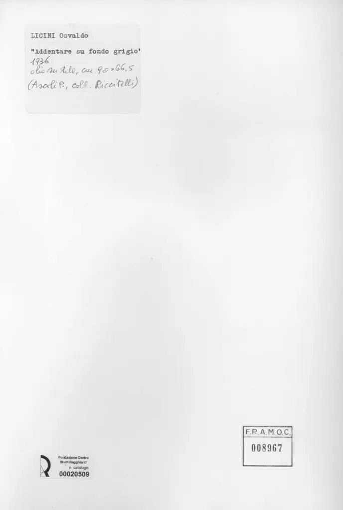 Anonimo , Licini, Osvaldo - sec. XX - , retro