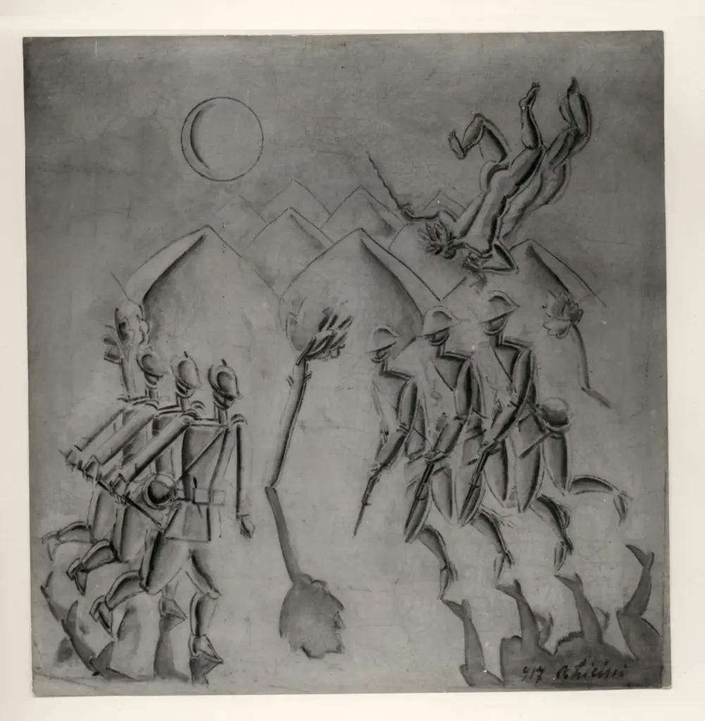 Anonimo , Licini, Osvaldo - sec. XX - Soldati italiani , fronte