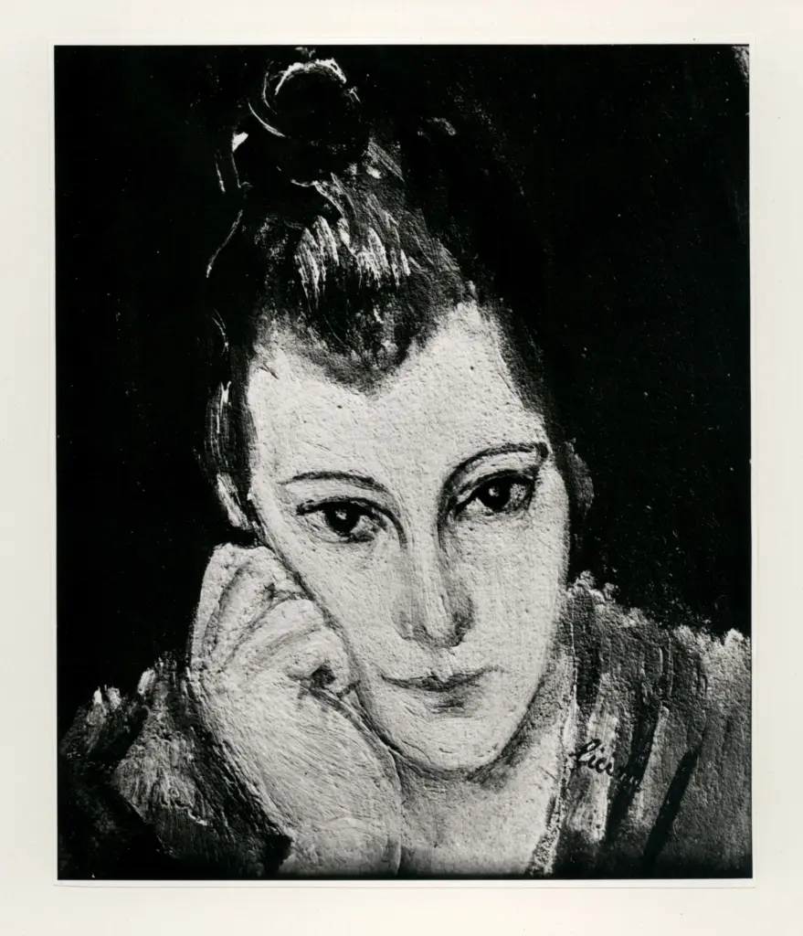 Anonimo , Licini, Osvaldo - sec. XX - Ritratto della madre con la mano sulla guancia , fronte