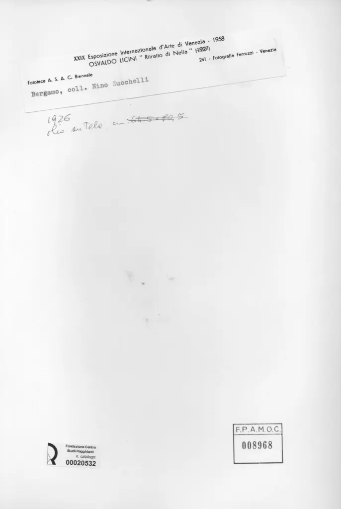 Fotografia Ferruzzi , Licini, Osvaldo - sec. XX - , retro