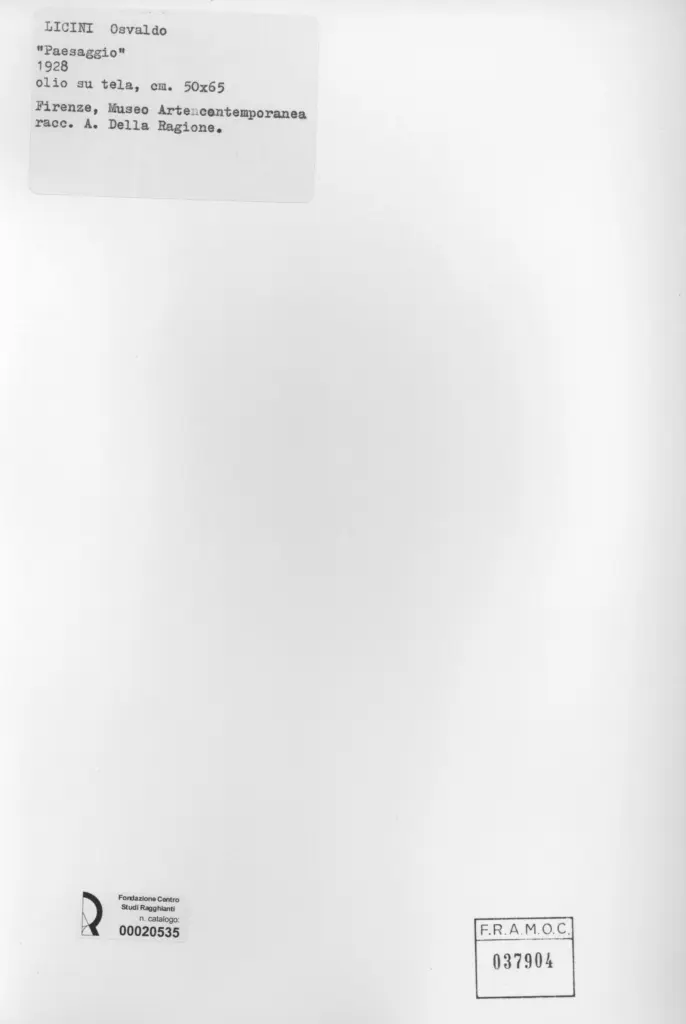 Anonimo, Anonimo , Licini, Osvaldo - sec. XX - , retro