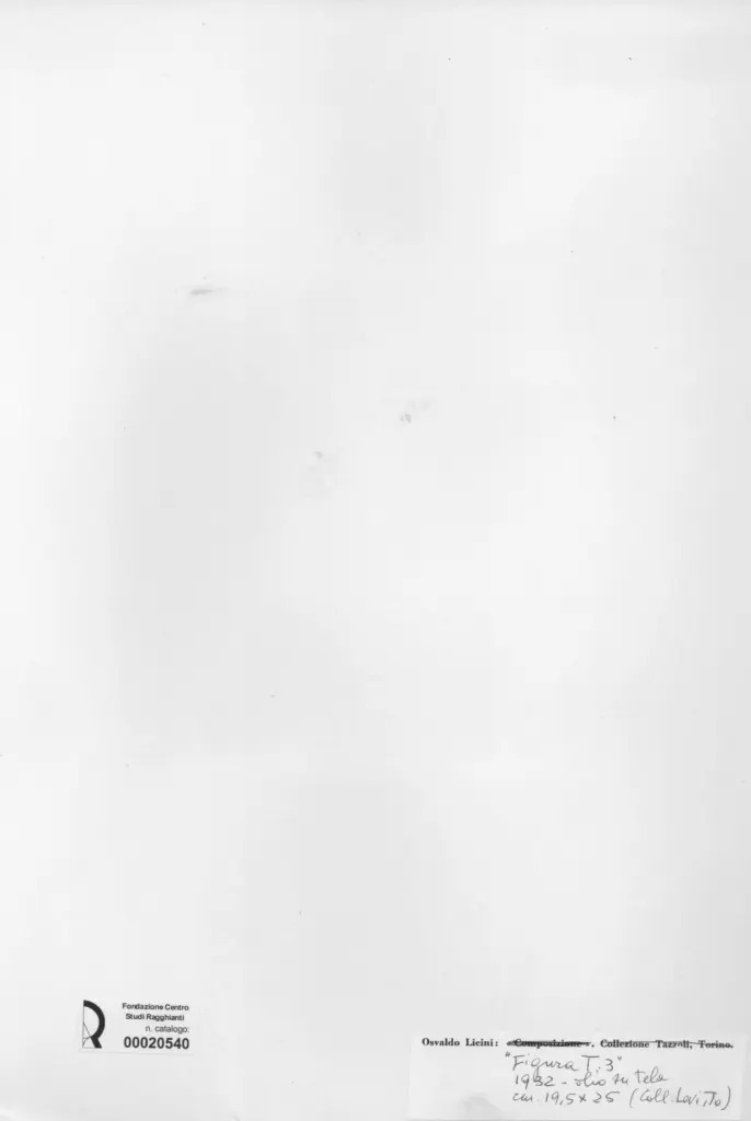 Anonimo , Licini, Osvaldo - sec. XX - Figura T3 , retro