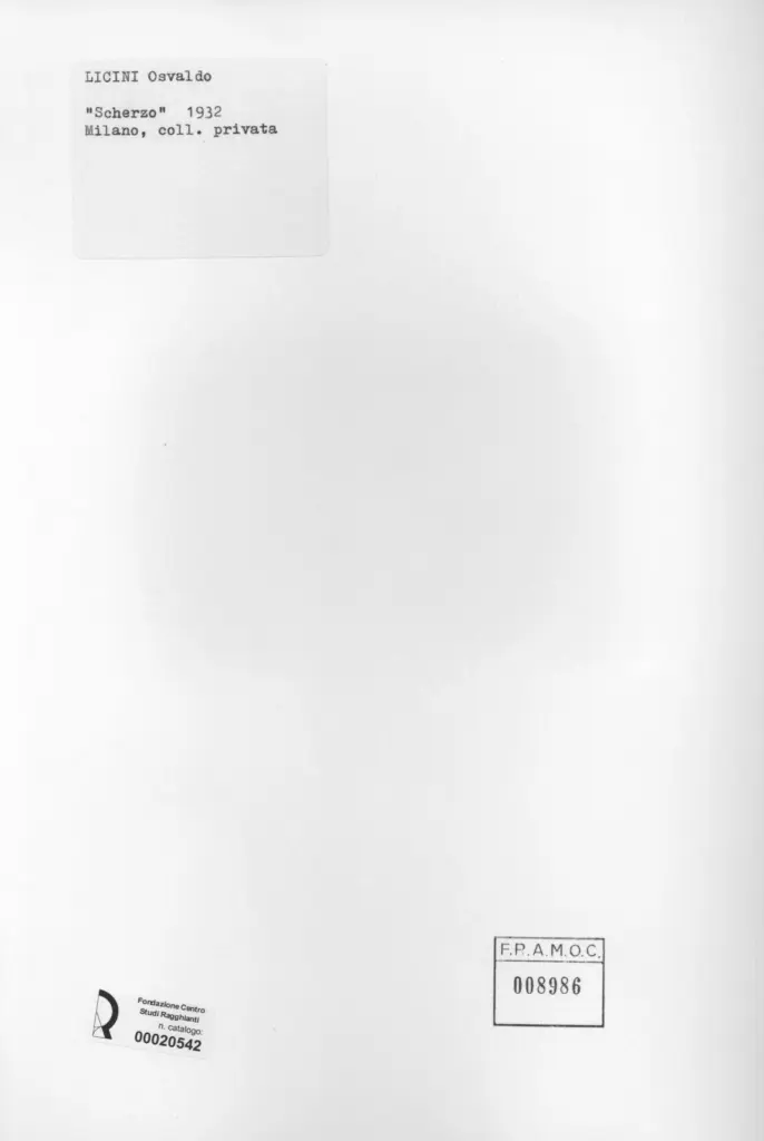 Anonimo , Licini, Osvaldo - sec. XX - Scherzo , retro