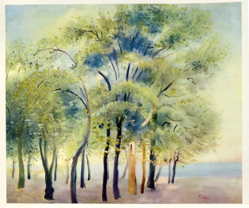Anonimo , Lilloni, Umberto - sec. XX - Alberi a Bocca di Magra , fronte