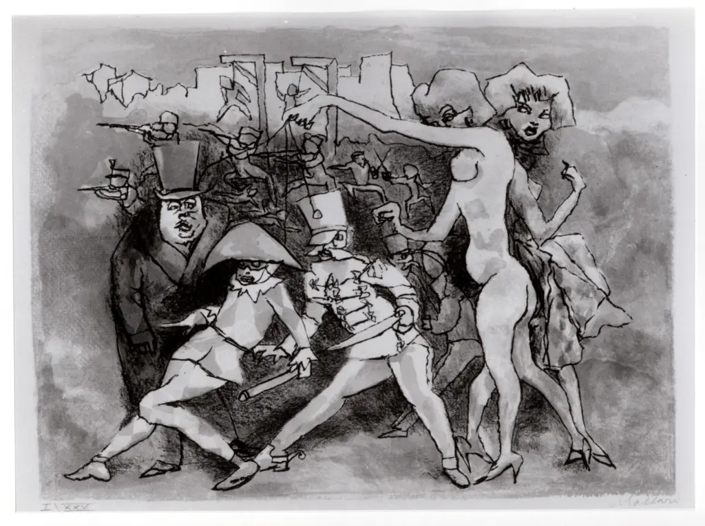 Anonimo , Maccari, Mino - sec. XX - La marionette , fronte