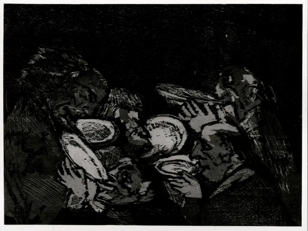 Anonimo , Maccari, Mino - sec. XX - I leccapiatti , fronte