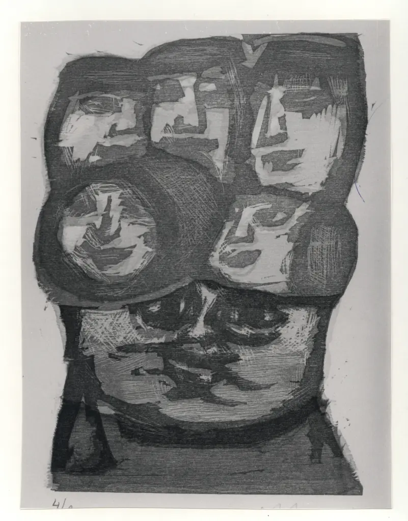 Anonimo , Maccari, Mino - sec. XX - Il bevitore , fronte