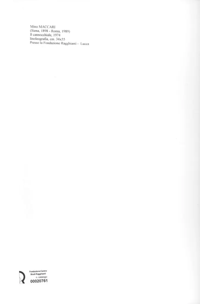 Anonimo , Maccari, Mino - sec. XX - Il cannocchiale , retro