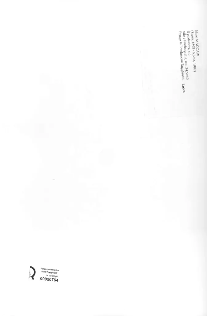 Anonimo , Maccari, Mino - sec. XX - Il professore , retro