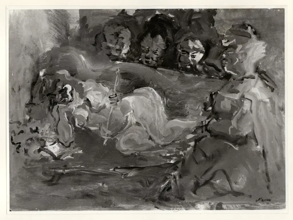 Universit&agrave; di Pisa. Dipartimento di Storia delle Arti , Maccari, Mino - sec. XX - , fronte