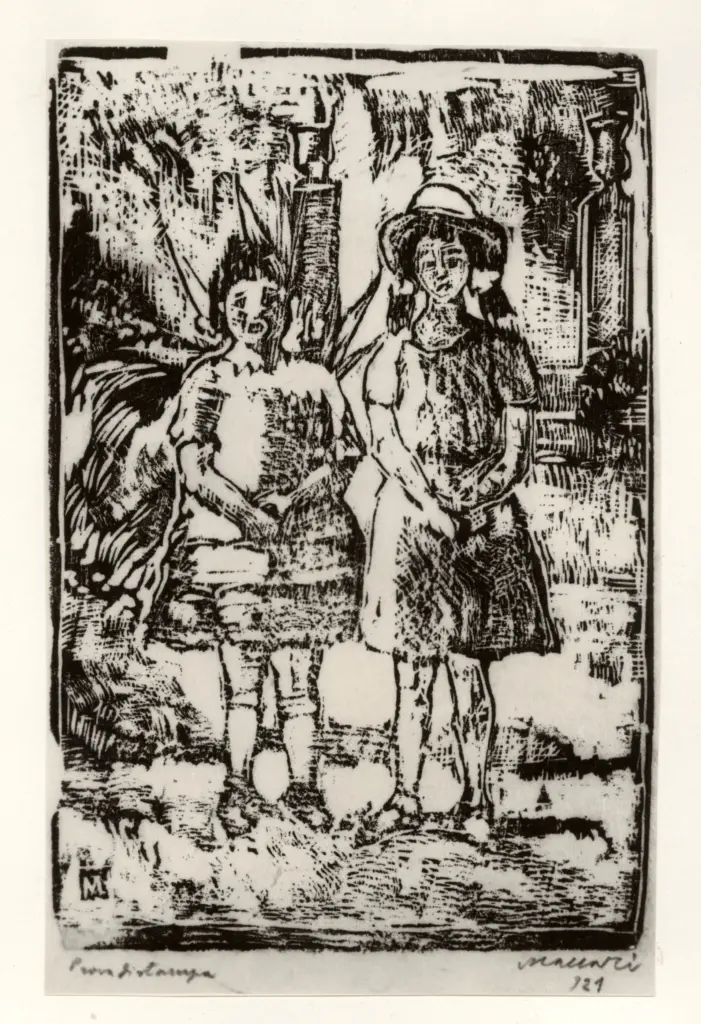 Fotografia Ferruzzi , Maccari, Mino - sec. XX - Bambine , fronte