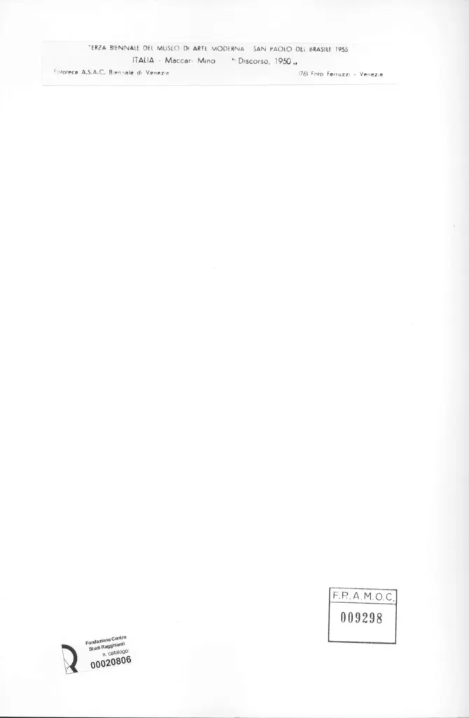 Fotografia Ferruzzi , Maccari, Mino - sec. XX - Discorso , retro