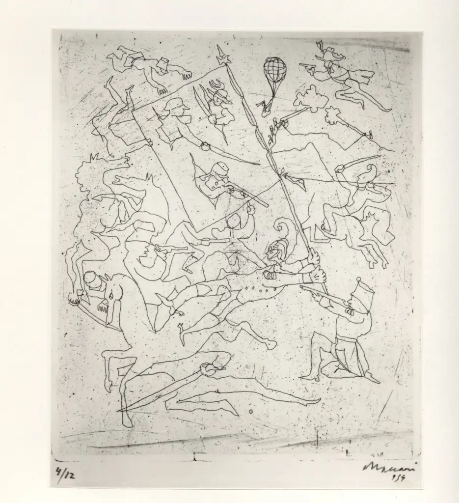 Fotografia Ferruzzi , Maccari, Mino - sec. XX - Soldati , fronte