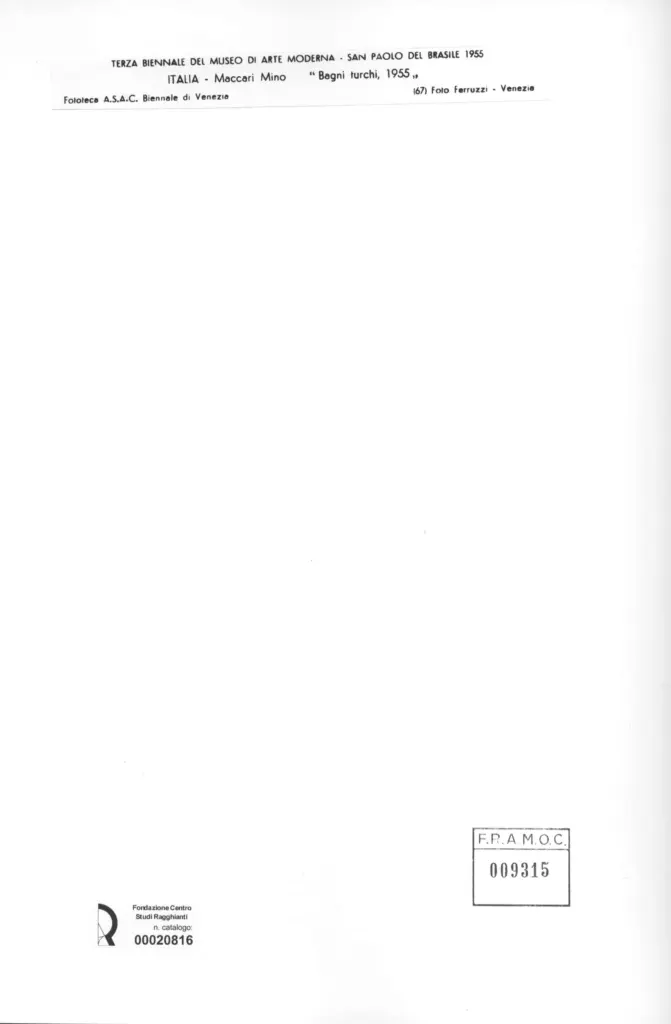 Fotografia Ferruzzi , Maccari, Mino - sec. XX - Bagni turchi , retro