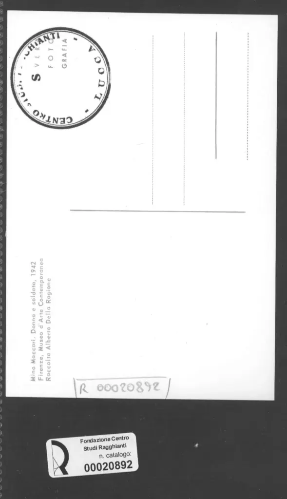 Anonimo , Maccari, Mino - sec. XX , retro