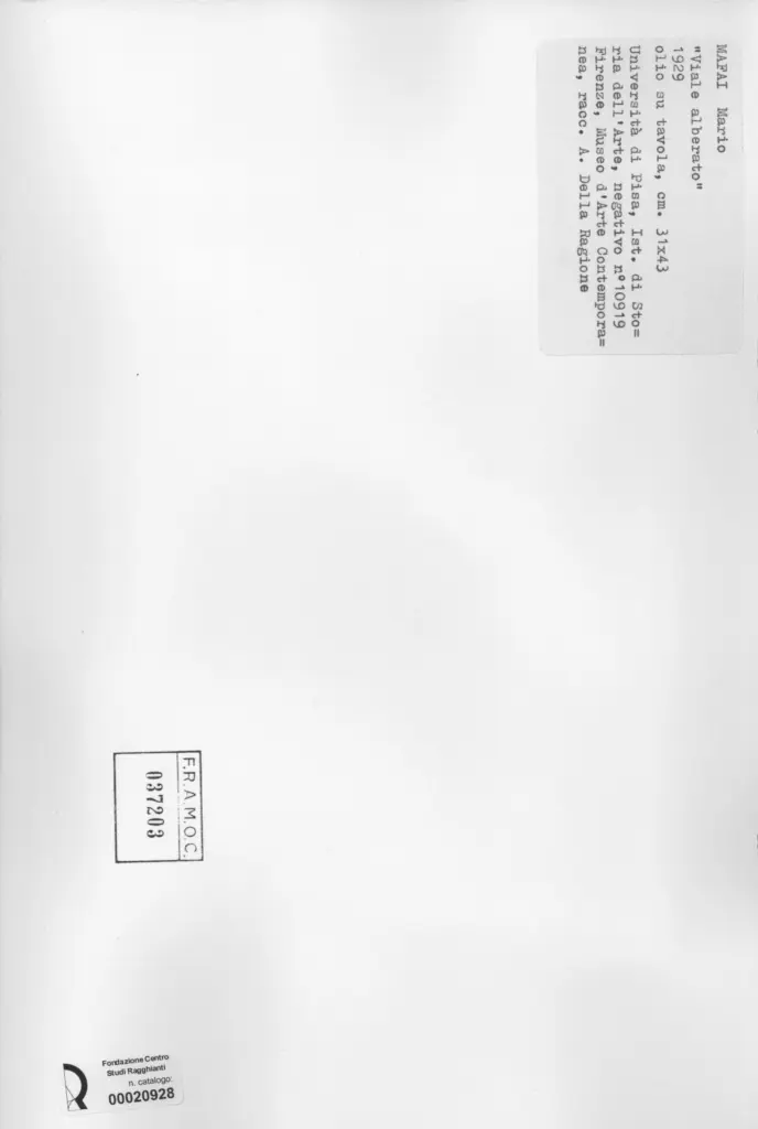 Universit&agrave; di Pisa. Dipartimento di Storia delle Arti&nbsp; , retro