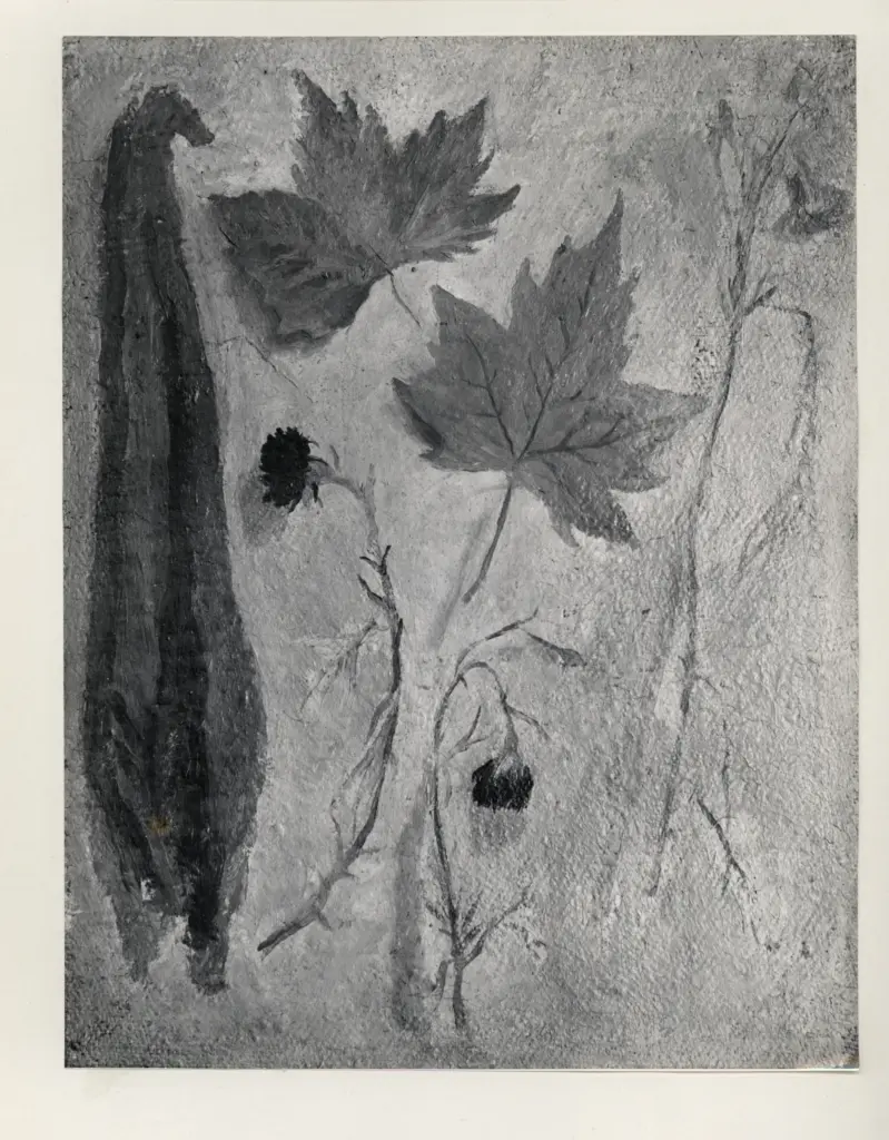 Savio, Oscar , Mafai, Mario - sec. XX - Foglie secche , fronte