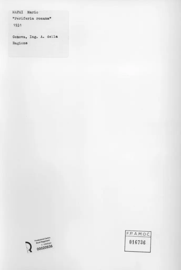 Anonimo , Mafai, Mario - sec. XX , retro