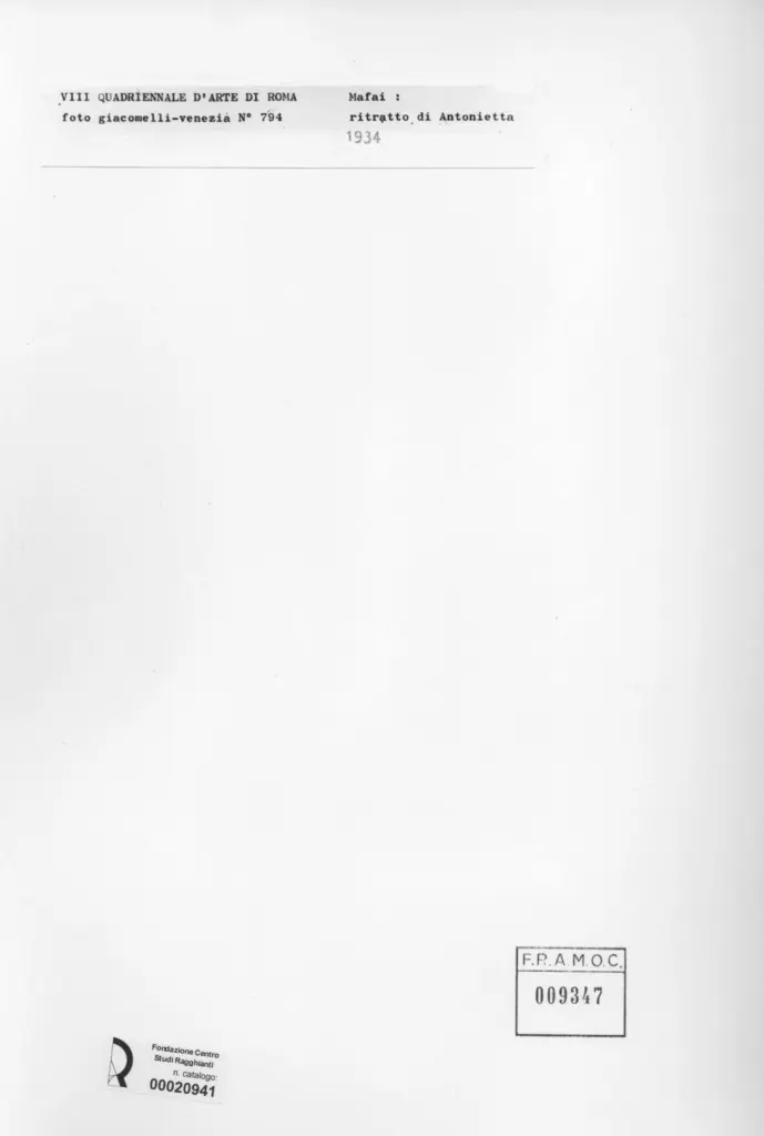 Giacomelli , Mafai, Mario - sec. XX - Sala del Consiglio , retro