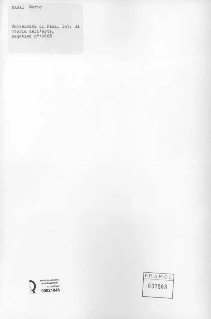 Universit&agrave; di Pisa. Dipartimento di Storia delle Arti , retro