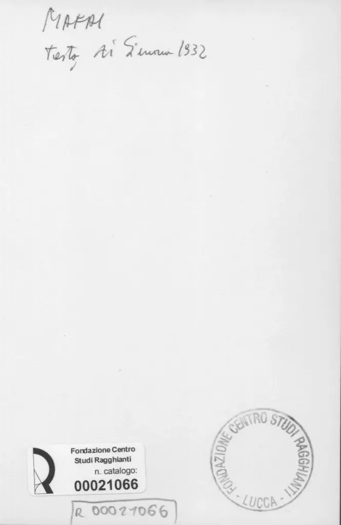 Anonimo, Anonimo , retro