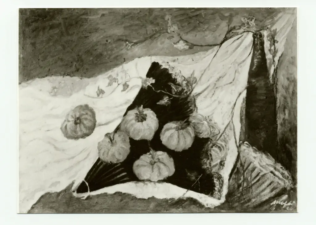 Mafai, Mario , Natura morta con ventaglio e pomodori