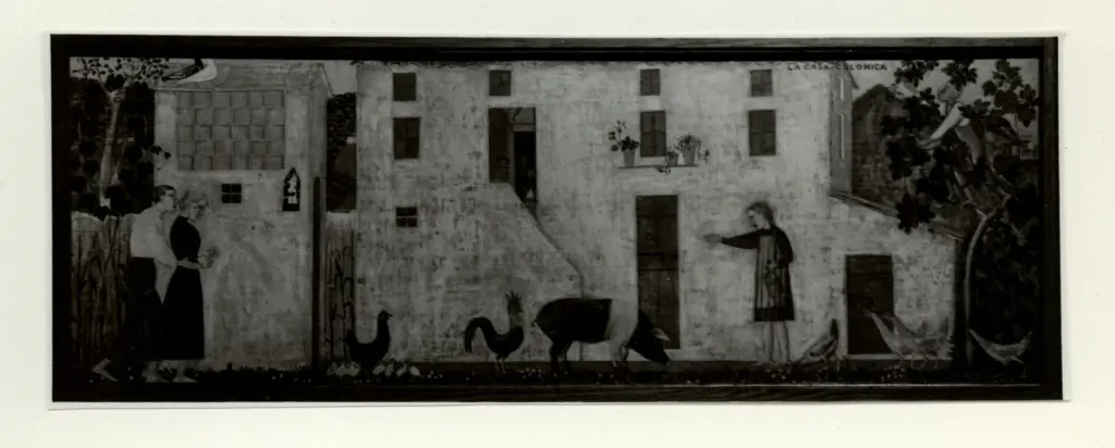 Magri, Alberto , Trittico della vita campestre- Casa colonica