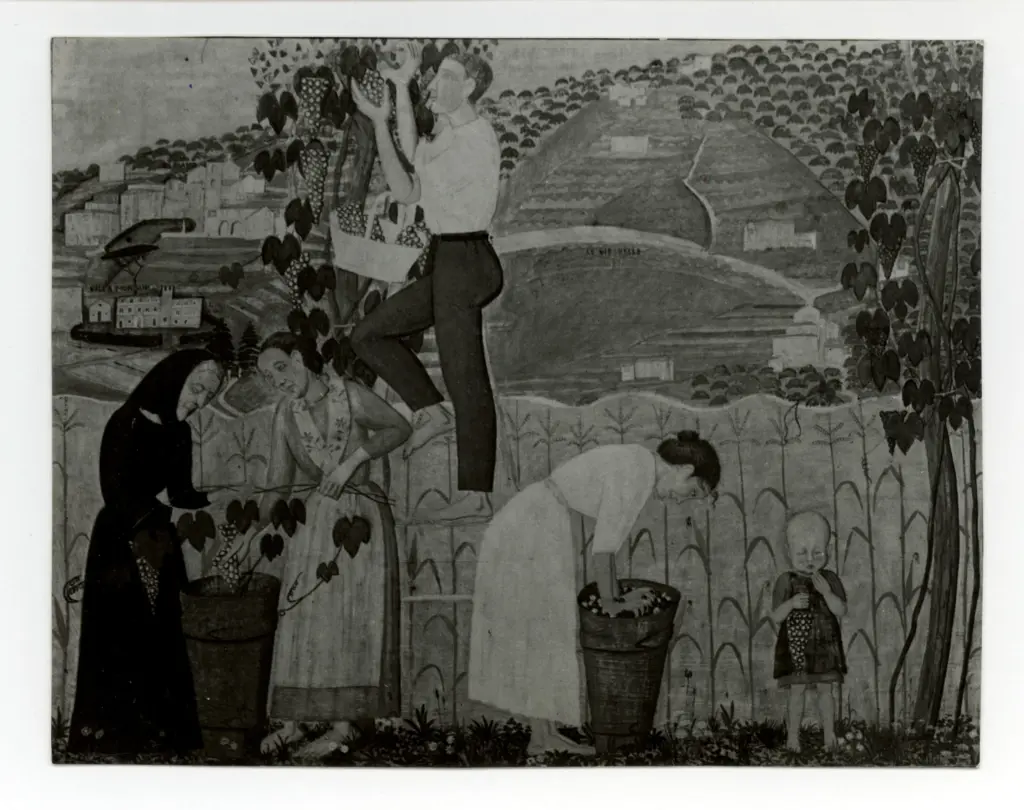 Anonimo , Magri, Alberto - sec. XX - La vendemmia (particolare) , fronte