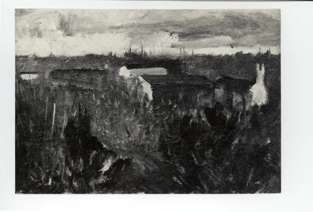 Anonimo , Magnolato, Francesco - sec. XX - Paesaggio autunnale , fronte